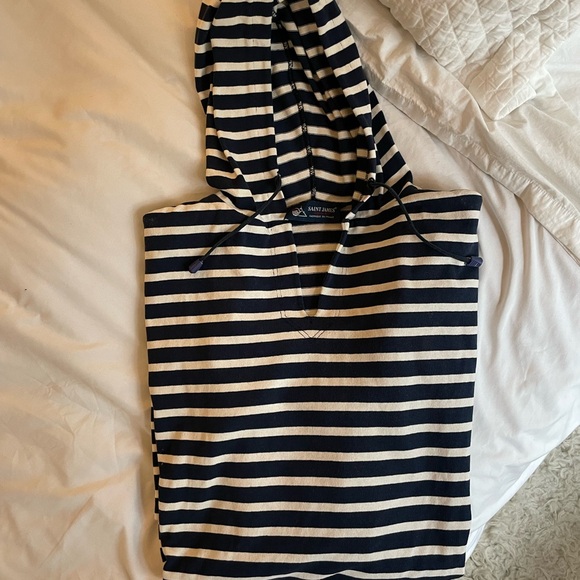 Saint James Navy Striped Sweatshirt - Picture 7 of 7